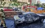 جزئیات آتشسوزی پژو 405 در اتوبان مدرس + عکس جزئیات آتشسوزی پژو 405 در اتوبان مدرس + عکس
